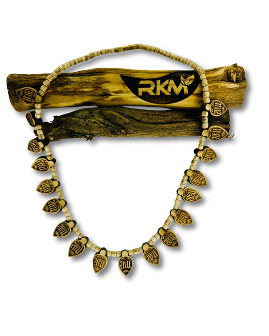 16 Patta Tulsi Mala Radha Name Traditional Tulsi Design for Krishna Devotees