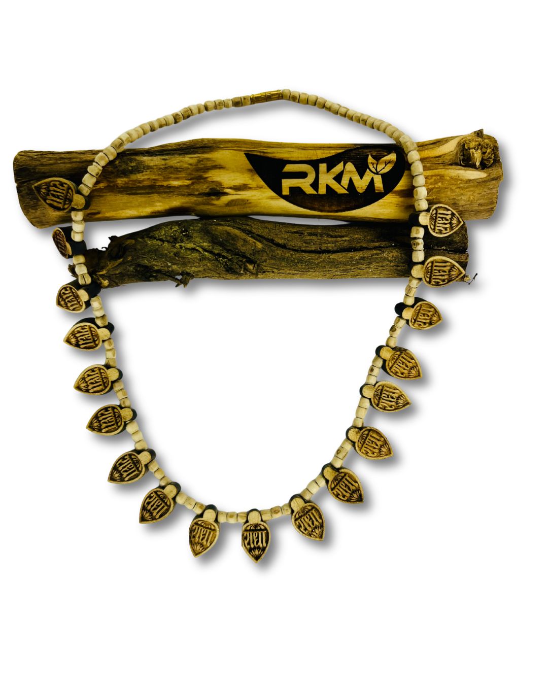 16 Patta Tulsi Mala Radha Name Traditional Tulsi Design for Krishna Devotees