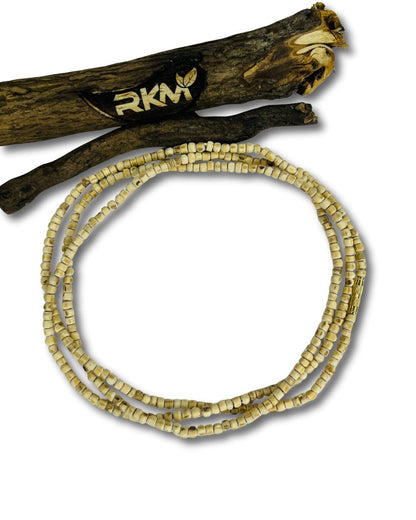 3 Round Tulsi Kanthi Mala | The 3 round kanthi mala is a handcrafted spiritual neck mala made from natural Tulsi wood.