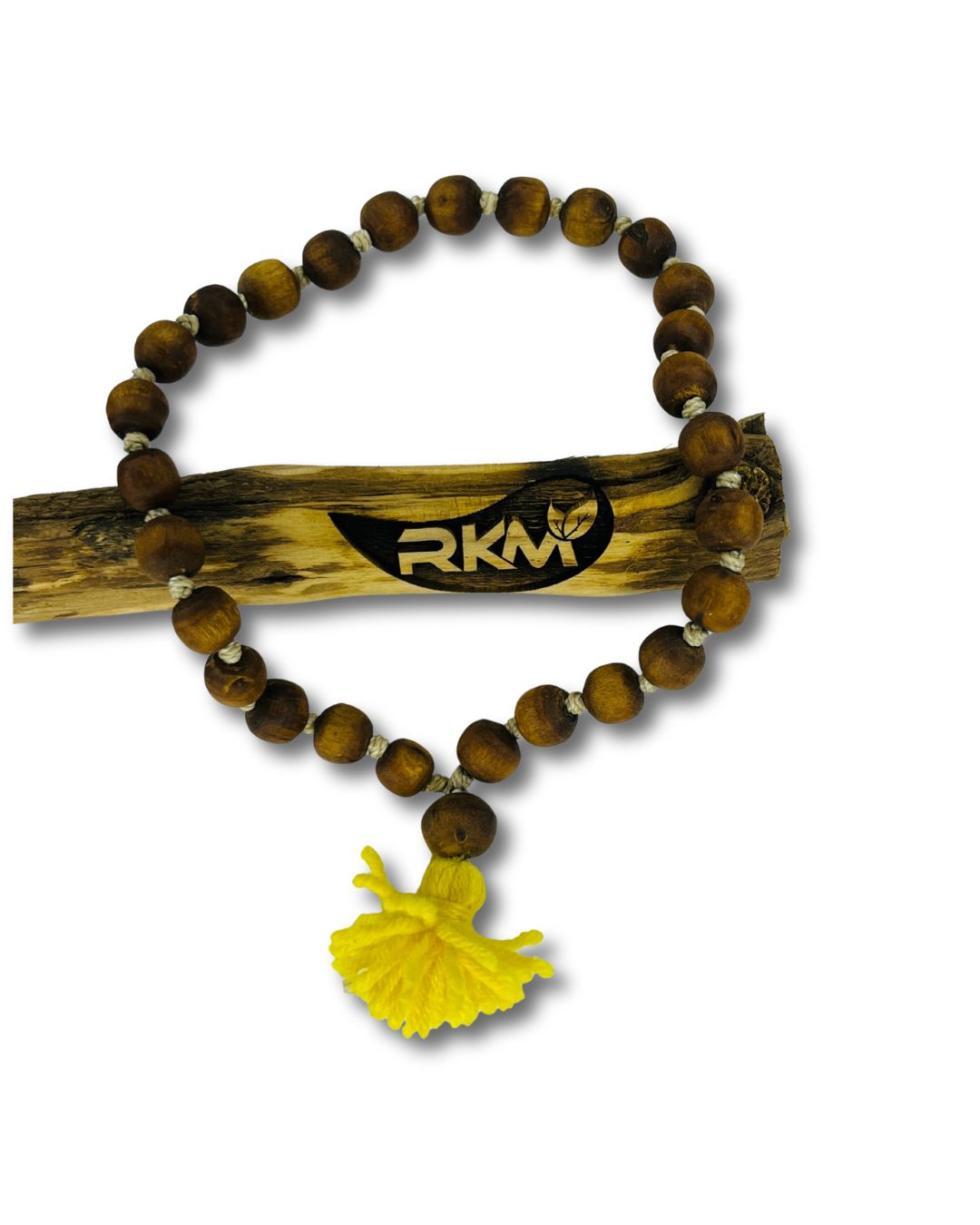 Brown Tulsi Sumarni 27+1 Beads made from natural Tulsi wood for mantra chanting, meditation, and daily devotional worship.
